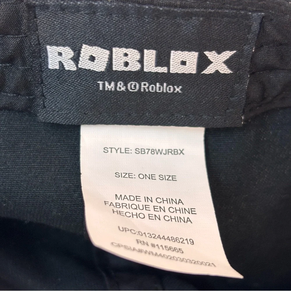Roblox Ball Cap Adjustable Unisex Online Video Gaming Kids Hat Black Adjustable